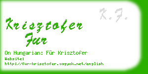 krisztofer fur business card